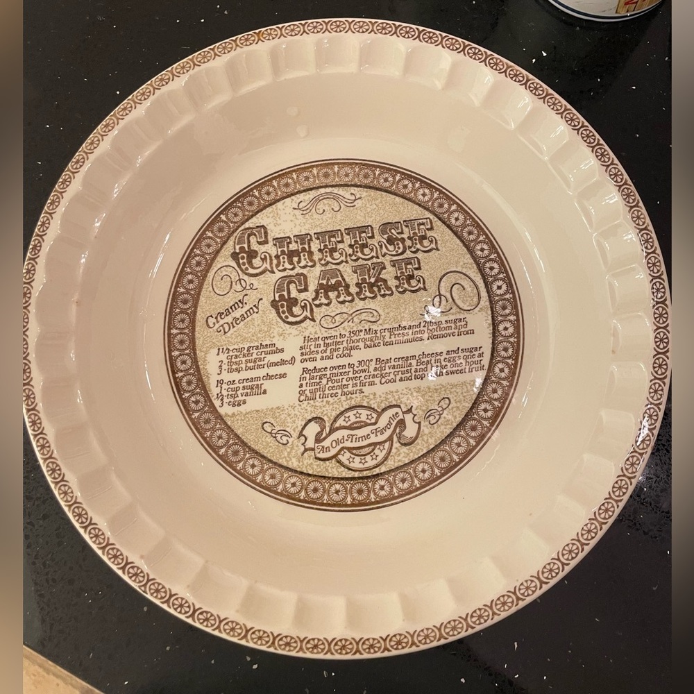 Vintage Royal China Cheesecake Pie Dish
